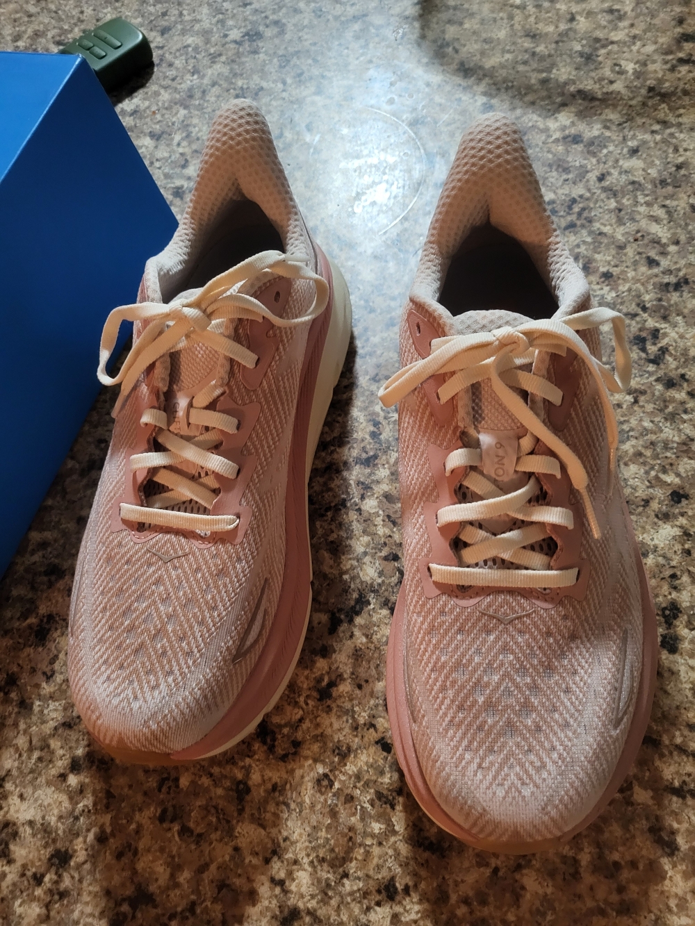 Hoka Clifton Women's Pink Knit Running Sneakers